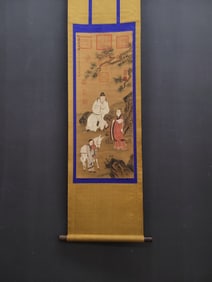 A Chinese Vertical Scroll Ink Painting of Figure on Paper