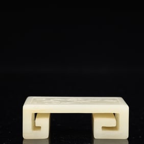 An Exquisite White Jade Flower and Butterfly Pattern Ornament