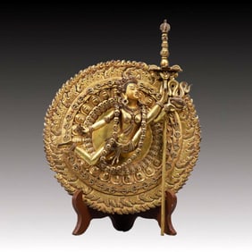 A Solemn Gilt Bronze Statue of Dakini