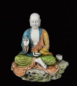 An Exquisite Blance-De-Chine Statue of Kshitigarbha Bodhisattva