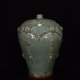 A Rare Longquan yao Beast-Face Pattern Vase