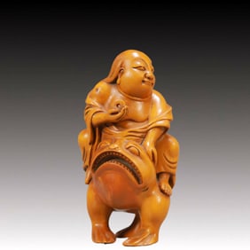A Rare Boxwood Figure Ornament