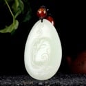 An Exquisite White Jade Statue of Avalokitesvara Pendant