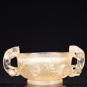An Exquisite Crystal Chi-Dragon-Ears Cup