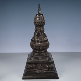 A Huge Zitanwood Pagoda,With Scriptures