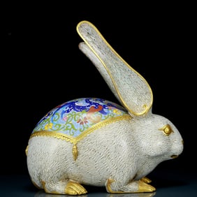 A Marvelous Cloisonne Rabbit