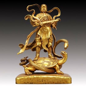 A Solemn Gilt Bronze Buddha Statue