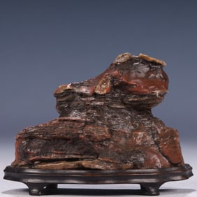 An Exquisite Stone Rockery Ornament,With Base