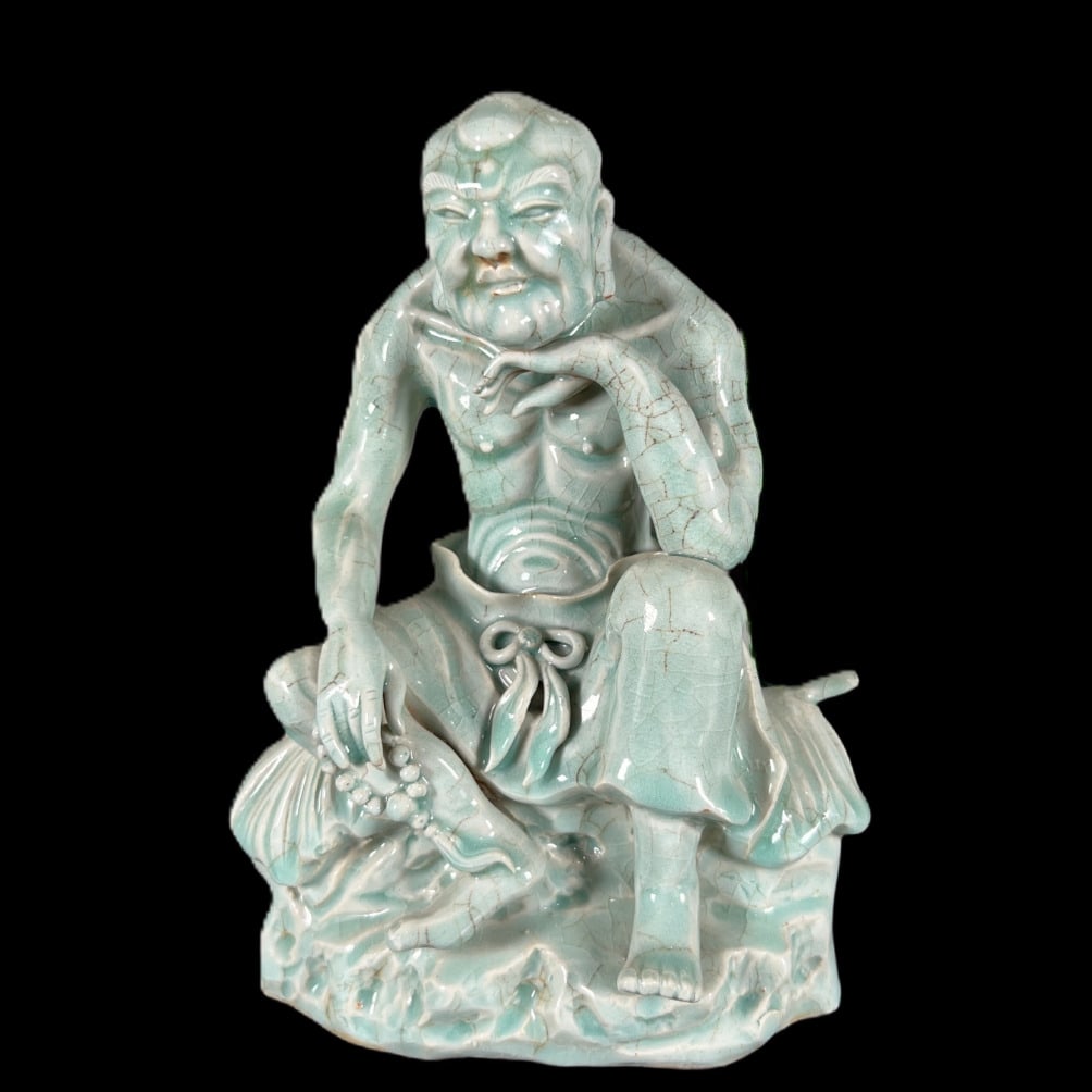 An Exquisite Blance-De-Chine Statue of Arhat (1 of 10)
