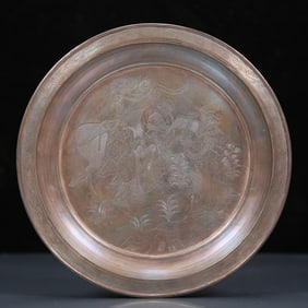 An Exquisite Silver Character and Story Pattern Plate