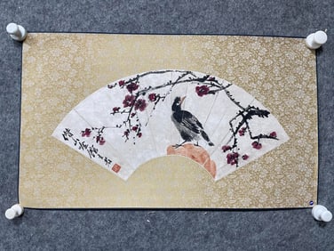 A Chinese Ink Painting of Flower and Bird on Paper