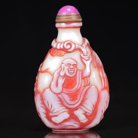 An Exquisite Glass Figure Pattern Snuff Bottle