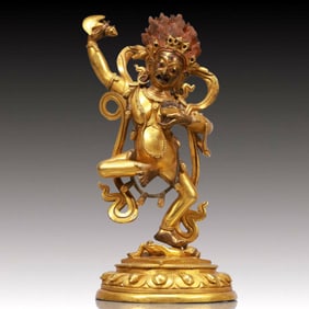A Solemn A Rare Statue of Vajrasattva