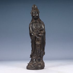 An Exquisite Zitanwood Statue of Avalokitesvara