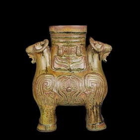 An Exquisite Teadust Glazed Sheep Vase