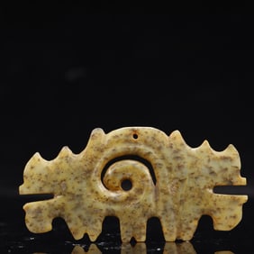 An Archaic Hongshan Culture Greenish Jade Pendant