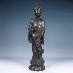 An Exquisite Zitanwood Statue of Avalokitesvara