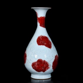 A Rare Underglaze-Red Dragon Pattern Vase