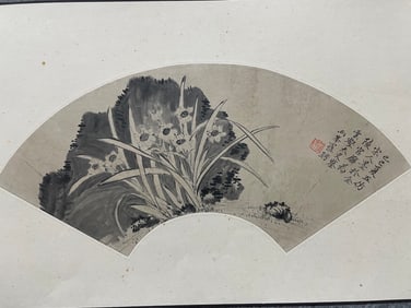 A Chinese Ink Painting of Orchid on Paper