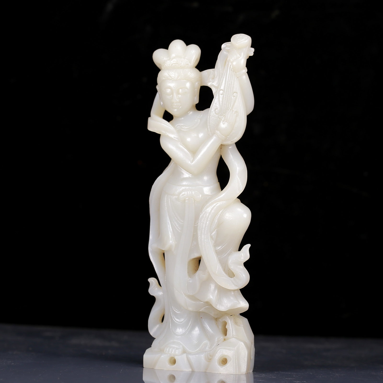 An Exquisite White Jade Woman Ornament (1 of 9)