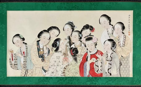 A Chinese Ink Painting of Woman on Paper,Lin Huiyin