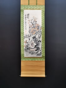 A Chinese Vertical Scroll Ink Painting of Figure on Paper,Qi Baishi