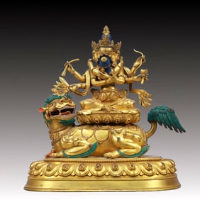 A Solemn Gilt Bronze Statue of Gautama’s Mother