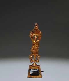 A Solemn Gilt Bronze Buddha Statue