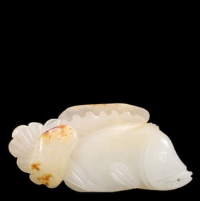 An Exquisite White Jade Fish Ornament