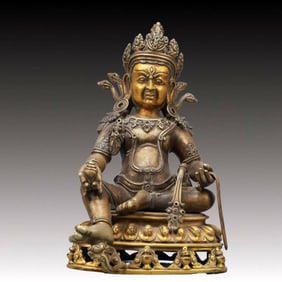 A Solemn Gilt Bronze Statue of Tara