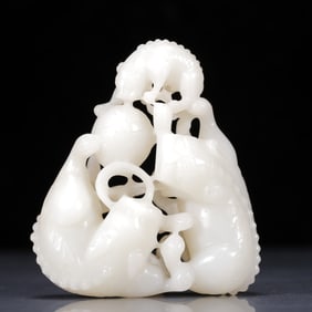 An Exquisite White Jade Lion Ornament