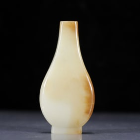 An Exquisite Greenish Jade Vase