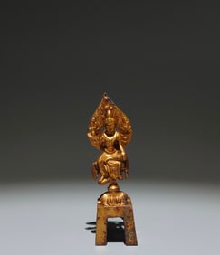 A Solemn Gilt Bronze Buddha Statue