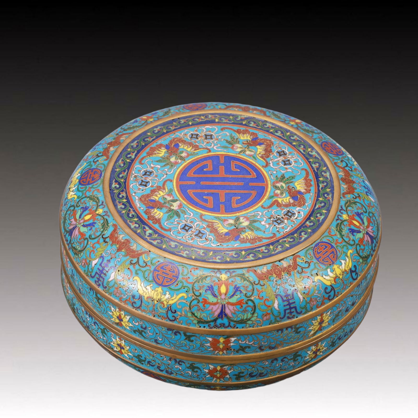 An Exquisite Cloisonne Flower and Phoenix Pattern Box (1 of 9)