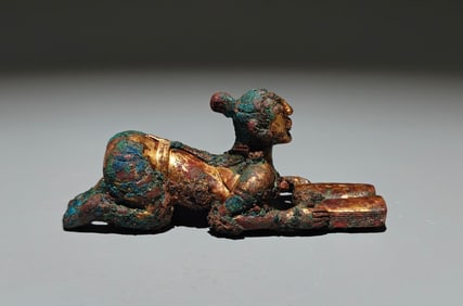 An Exquisite Gilt Bronze Figure Ornament