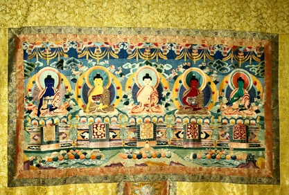 An Exquisite Embroidery Sakyamuni Tangka