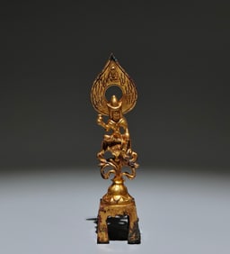 A Solemn Gilt Bronze Buddha Statue