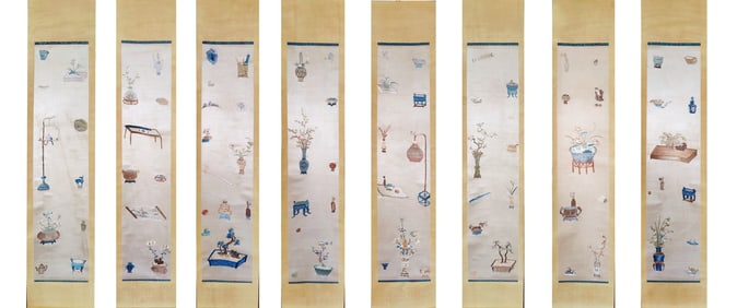 Suzhou Embroidery Bogu Picture Eight Screens