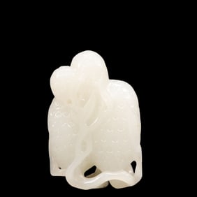 An Exquisite White Jade Strawberry Ornament