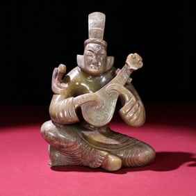 An Exquisite White Jade Figure Ornament