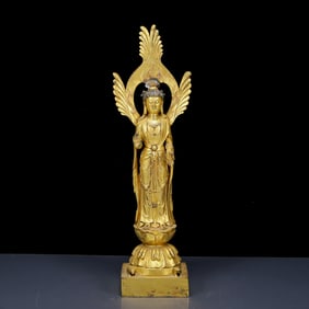 A Huge Gilt Bronze Statue of Avalokitesvara