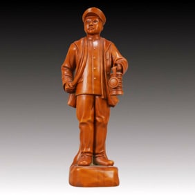 A Rare Boxwood Figure Ornament