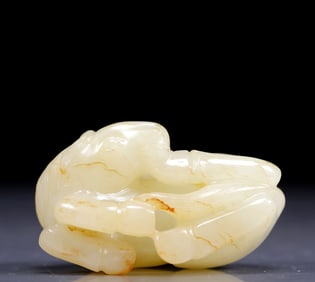 An Exquisite White Jade Horse Ornament