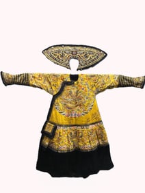 A Rare Brocade Embroidery Imperial Robe