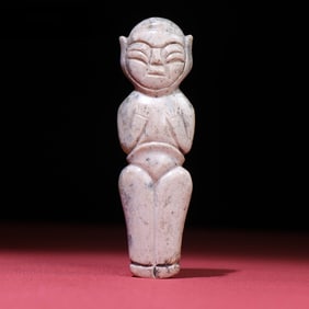 An Exquisite White Jade Figure Ornament