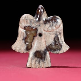 An Exquisite White Jade Phoenix Pendant