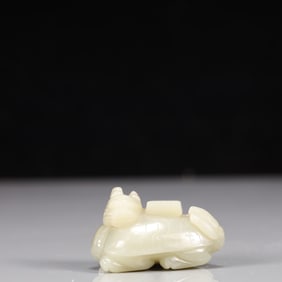 An Exquisite White Jade Basalt Ornament