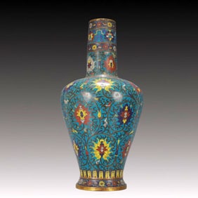 A Huge Cloisonne Lotus Pattern Vase