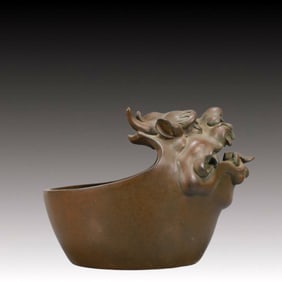 An Exquisite Bronze Beast-Shaped Censer