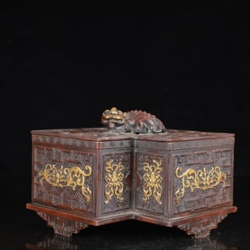 A Rare Bronze Lotus Pattern Brush Pot